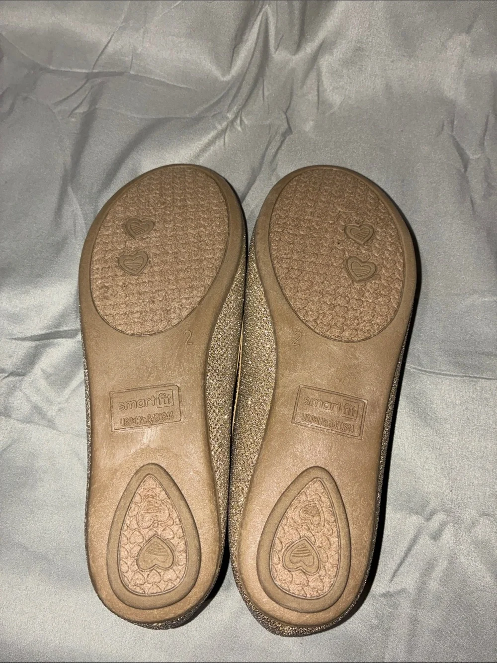 Gold Glitter Ballet Flats - Girl’s Shimmer Slip-Ons
